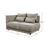 Casa si Gradina - Mobilier - Canapele si coltare - Canapele - Canapea extensibila, bej gri Taupe, pe stanga, LIAMI - Infinity.ro