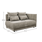 Casa si Gradina - Mobilier - Canapele si coltare - Canapele - Canapea extensibila, bej gri Taupe, pe dreapta, LIAMI - Infinity.ro