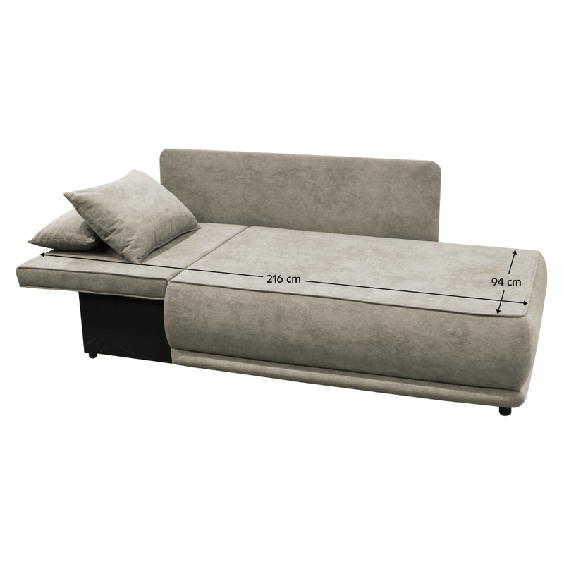 Casa si Gradina - Mobilier - Canapele si coltare - Canapele - Canapea extensibila, bej gri Taupe, pe stanga, LIAMI - Infinity.ro
