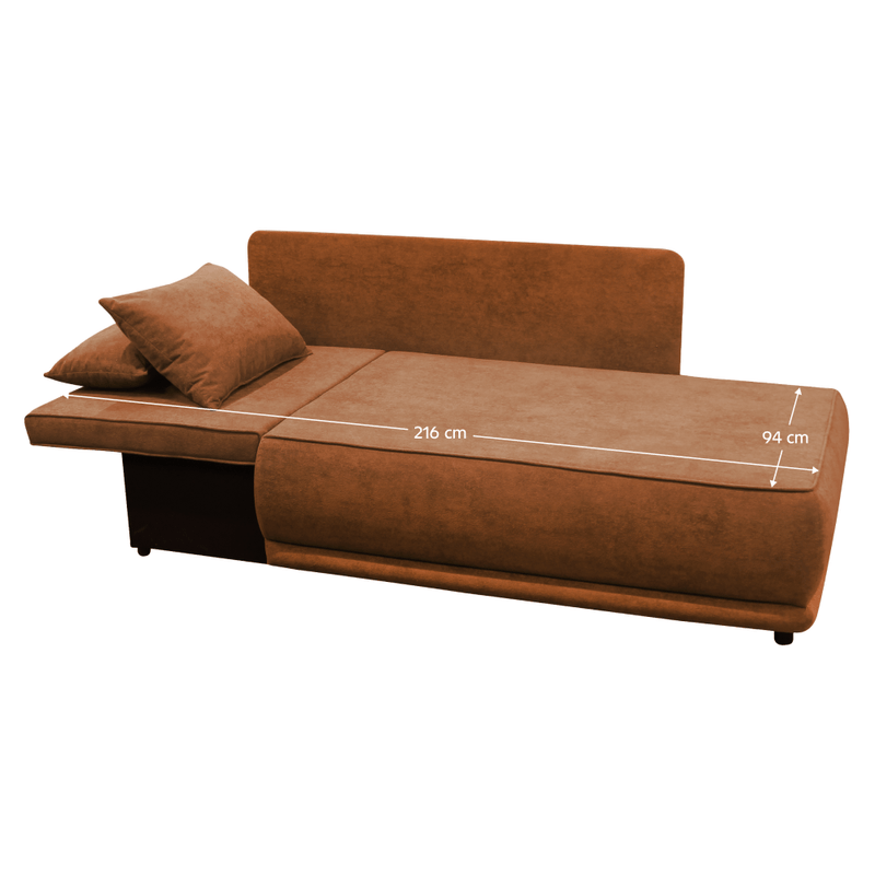 Casa si Gradina - Mobilier - Canapele si coltare - Canapele - Canapea extensibila, teracota, pe stanga, LIAMI - Infinity.ro
