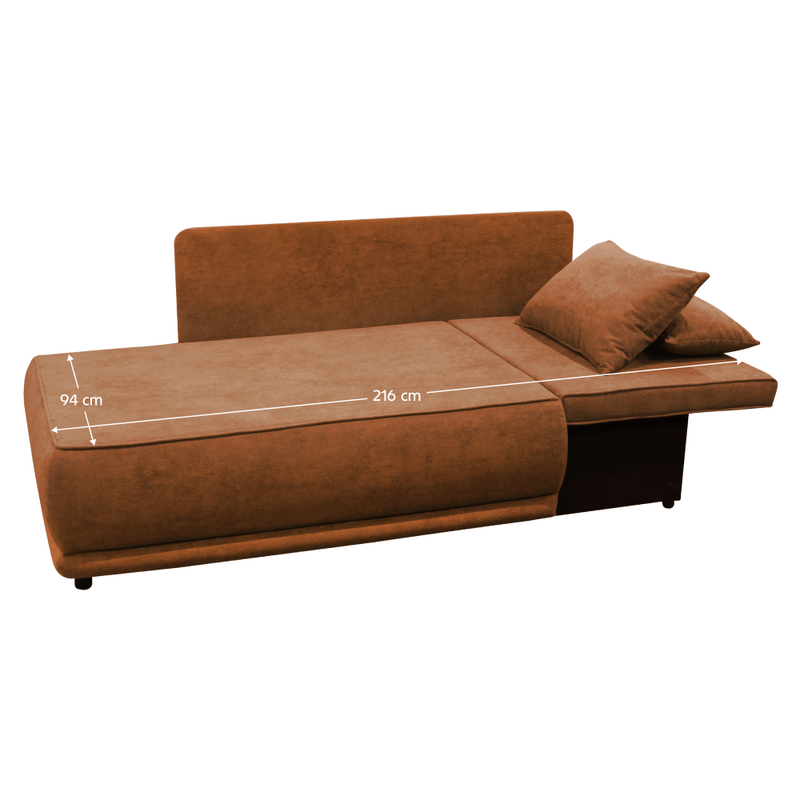 Casa si Gradina - Mobilier - Canapele si coltare - Canapele - Canapea extensibila, teracota, pe dreapta, LIAMI - Infinity.ro