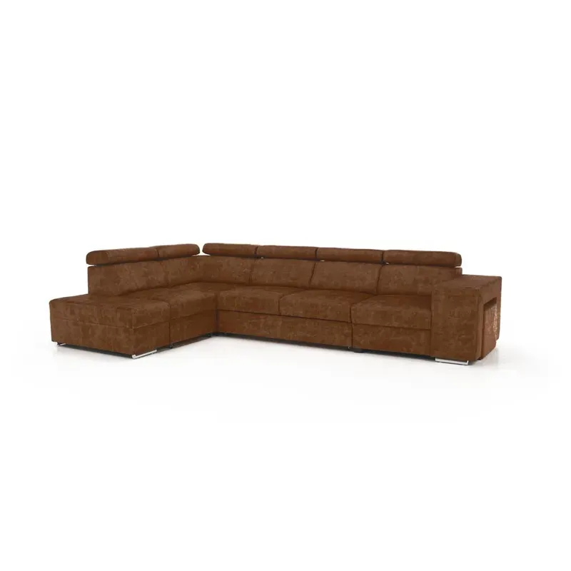 Casa si Gradina - Mobilier - Canapele si coltare - Coltare - Set canapea, maro, pe stanga, MALAGA - Infinity.ro
