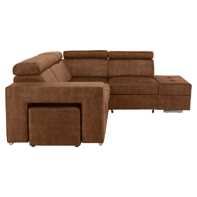 Casa si Gradina - Mobilier - Canapele si coltare - Coltare - Set canapea, maro, pe dreapta, MALAGA - Infinity.ro
