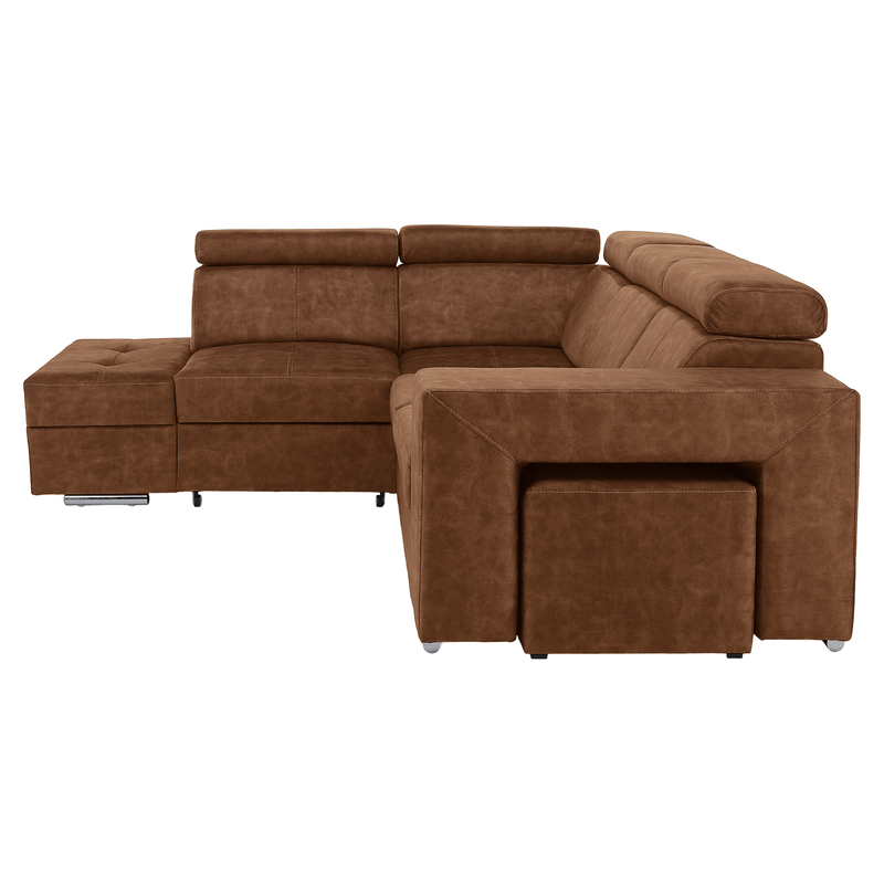 Casa si Gradina - Mobilier - Canapele si coltare - Coltare - Set canapea, maro, pe stanga, MALAGA - Infinity.ro