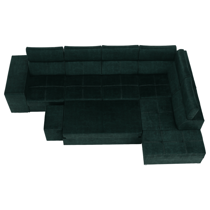 Casa si Gradina - Mobilier - Canapele si coltare - Coltare - Set canapea, smarald, pe dreapta, MALAGA BIG - Infinity.ro