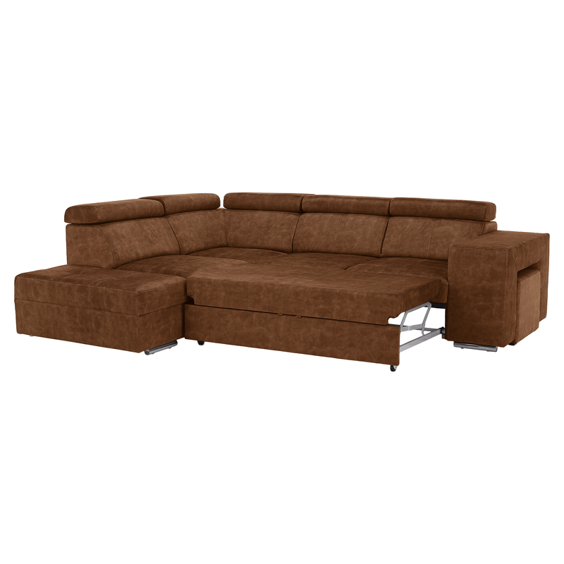 Casa si Gradina - Mobilier - Canapele si coltare - Coltare - Set canapea, maro, pe stanga, MALAGA - Infinity.ro