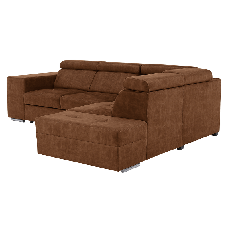 Casa si Gradina - Mobilier - Canapele si coltare - Coltare - Set canapea, maro, pe dreapta, MALAGA - Infinity.ro