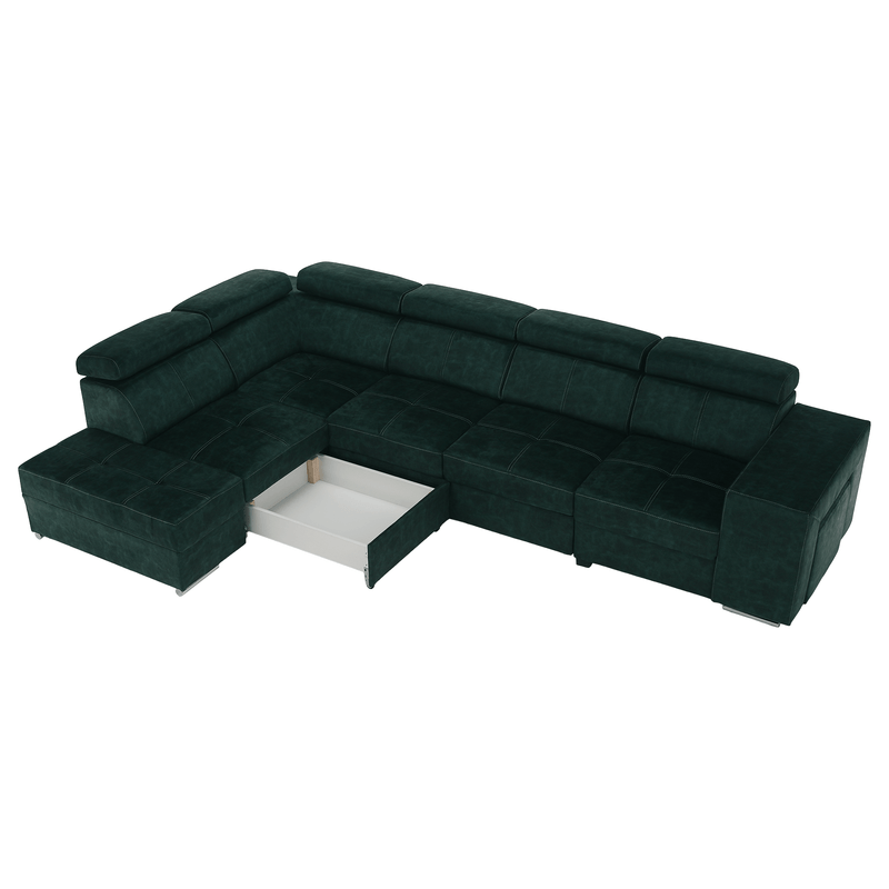 Casa si Gradina - Mobilier - Canapele si coltare - Coltare - Canapea, smarald, pe stanga, MALAGA BIG - Infinity.ro