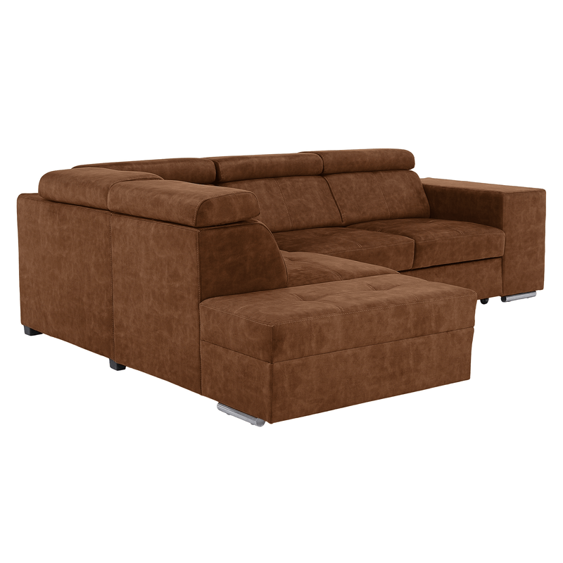 Casa si Gradina - Mobilier - Canapele si coltare - Coltare - Set canapea, maro, pe stanga, MALAGA - Infinity.ro