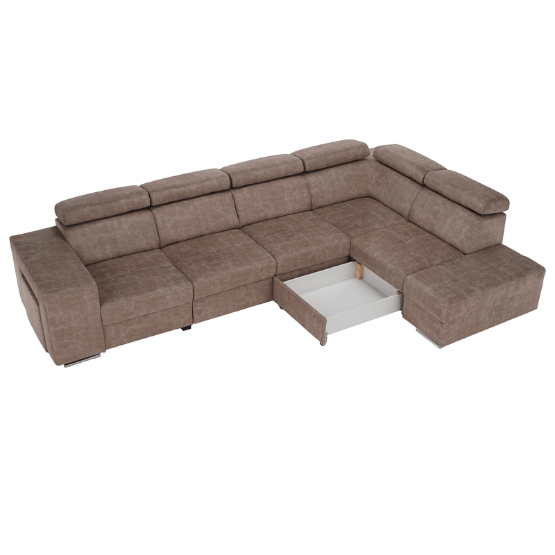 Casa si Gradina - Mobilier - Canapele si coltare - Coltare - Set canapea, bej, pe dreapta, MALAGA BIG - Infinity.ro