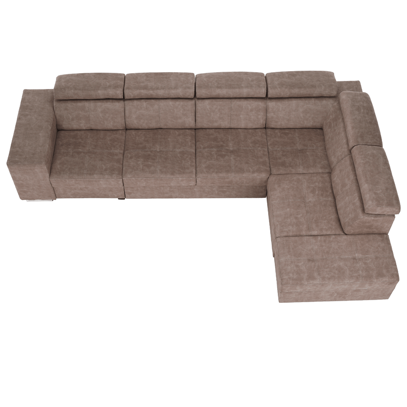Casa si Gradina - Mobilier - Canapele si coltare - Coltare - Set canapea, bej, pe dreapta, MALAGA BIG - Infinity.ro