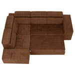 Casa si Gradina - Mobilier - Canapele si coltare - Coltare - Set canapea, maro, pe stanga, MALAGA - Infinity.ro