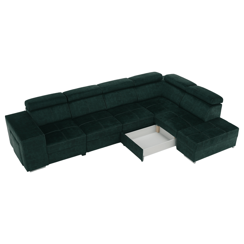 Casa si Gradina - Mobilier - Canapele si coltare - Coltare - Set canapea, smarald, pe dreapta, MALAGA BIG - Infinity.ro