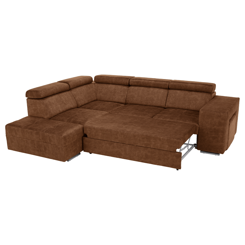Casa si Gradina - Mobilier - Canapele si coltare - Coltare - Set canapea, maro, pe stanga, MALAGA - Infinity.ro