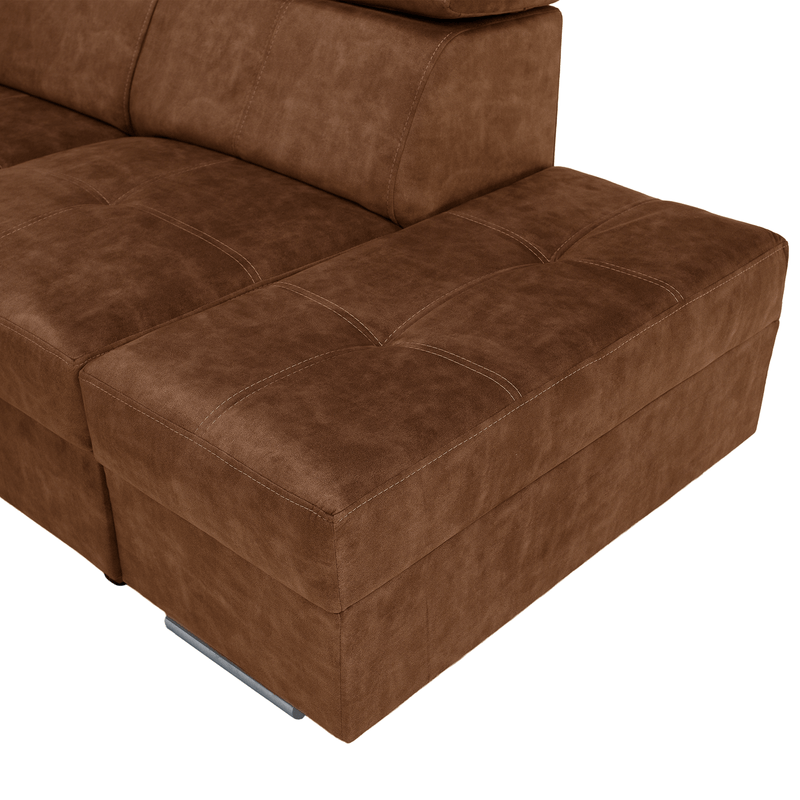 Casa si Gradina - Mobilier - Canapele si coltare - Coltare - Set canapea, maro, pe dreapta, MALAGA - Infinity.ro