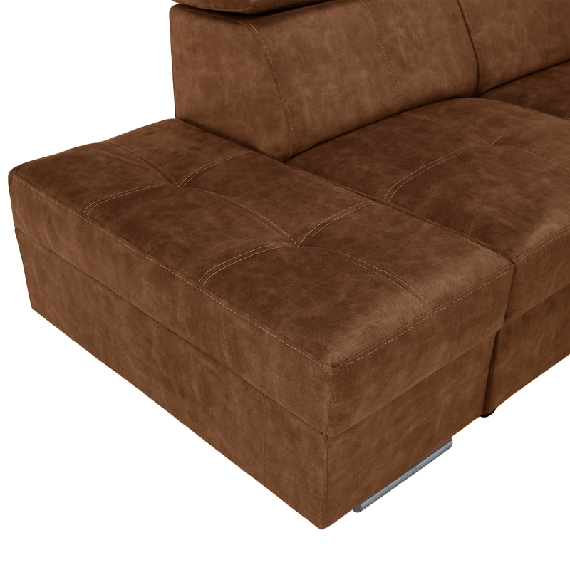 Casa si Gradina - Mobilier - Canapele si coltare - Coltare - Set canapea, maro, pe stanga, MALAGA - Infinity.ro