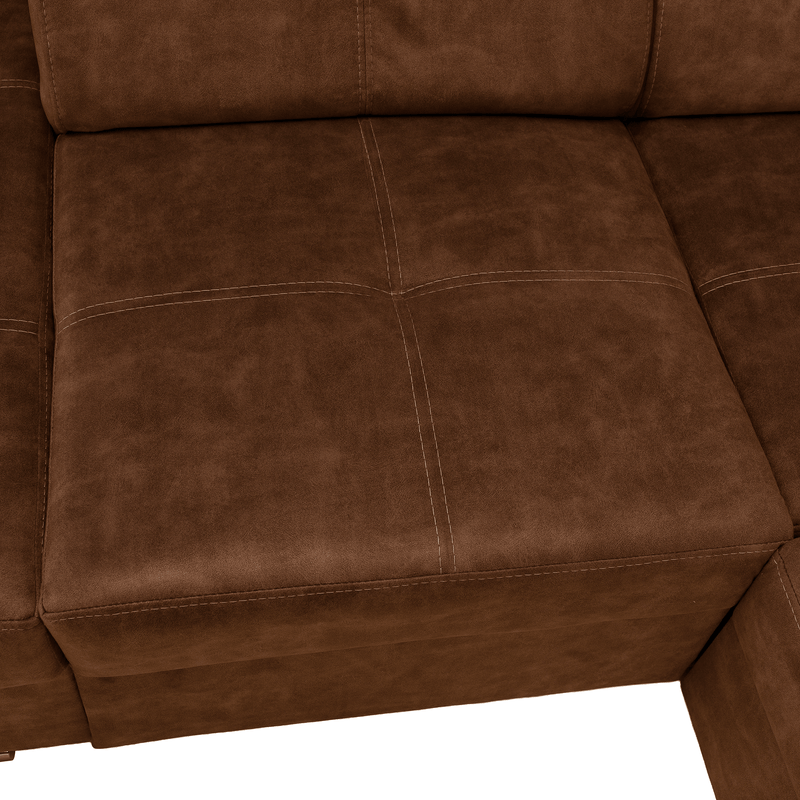 Casa si Gradina - Mobilier - Canapele si coltare - Coltare - Set canapea, maro, pe stanga, MALAGA - Infinity.ro