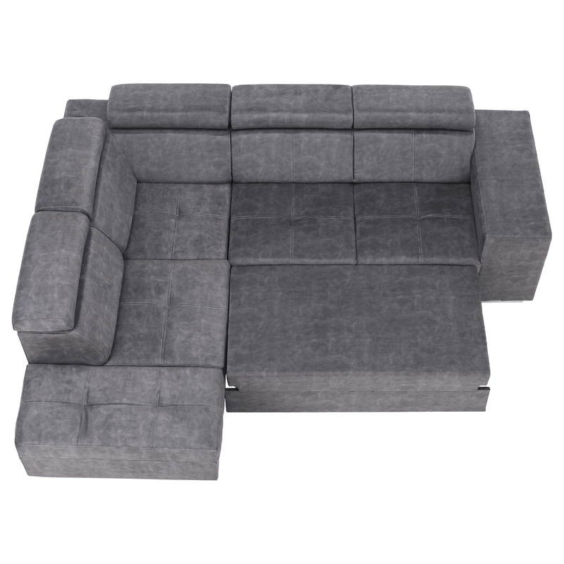 Casa si Gradina - Mobilier - Canapele si coltare - Coltare - Set canapea, gri, pe stanga, MALAGA - Infinity.ro
