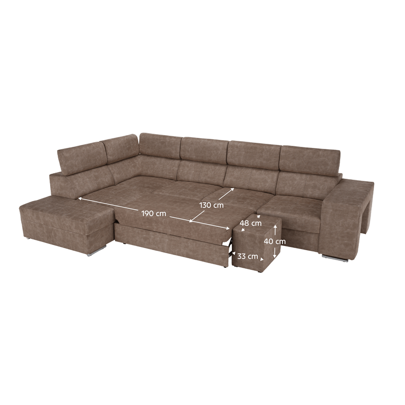 Casa si Gradina - Mobilier - Canapele si coltare - Coltare - Set canapea, bej, pe stanga, MALAGA BIG - Infinity.ro