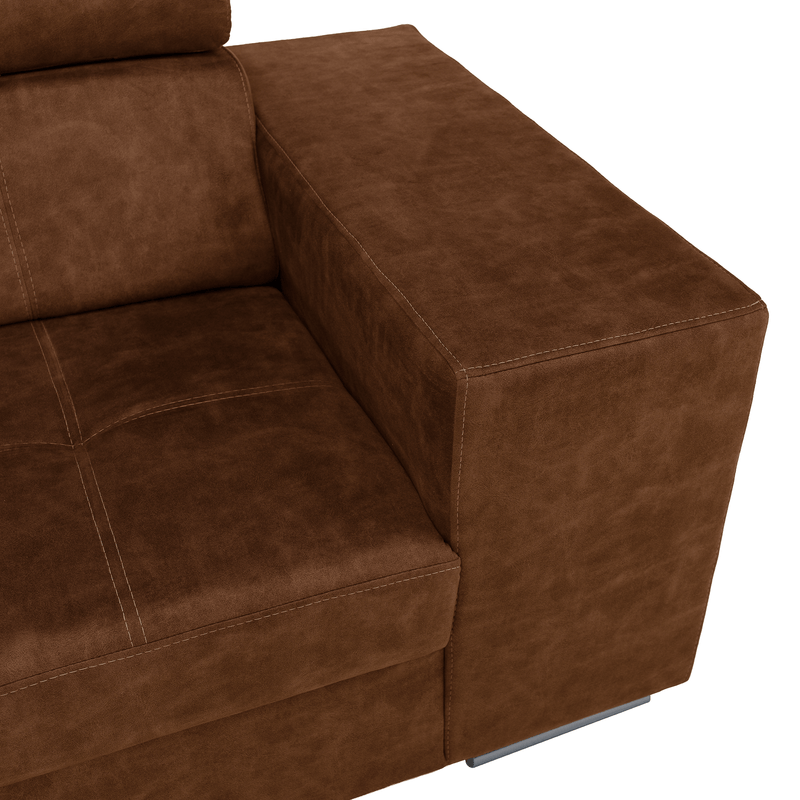 Casa si Gradina - Mobilier - Canapele si coltare - Coltare - Set canapea, maro, pe stanga, MALAGA - Infinity.ro