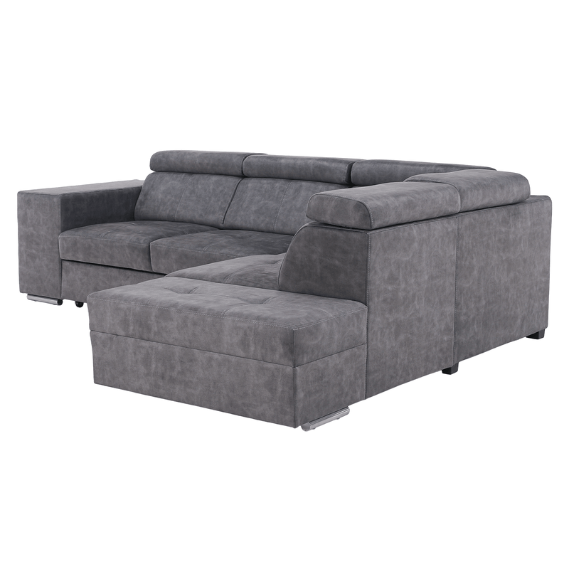 Casa si Gradina - Mobilier - Canapele si coltare - Coltare - Set canapea, gri, pe dreapta, MALAGA - Infinity.ro