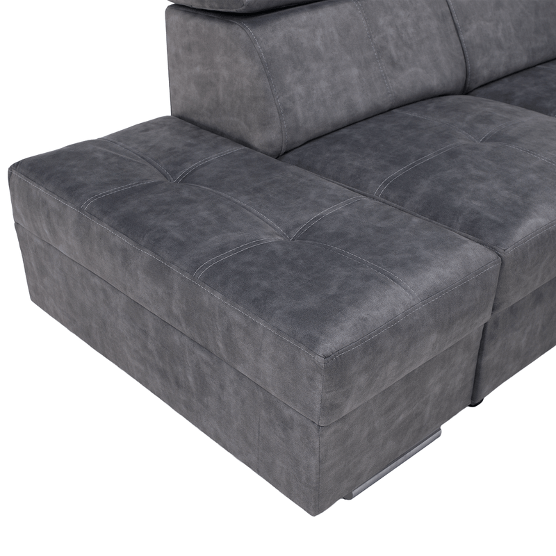 Casa si Gradina - Mobilier - Canapele si coltare - Coltare - Set canapea, gri, pe stanga, MALAGA - Infinity.ro