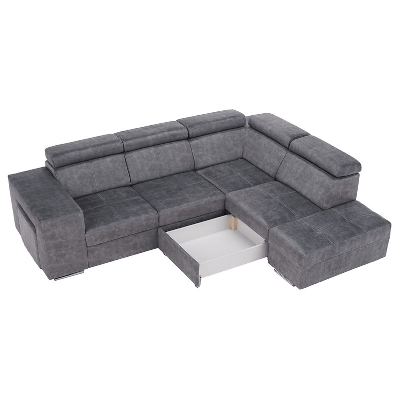 Casa si Gradina - Mobilier - Canapele si coltare - Coltare - Set canapea, gri, pe dreapta, MALAGA - Infinity.ro