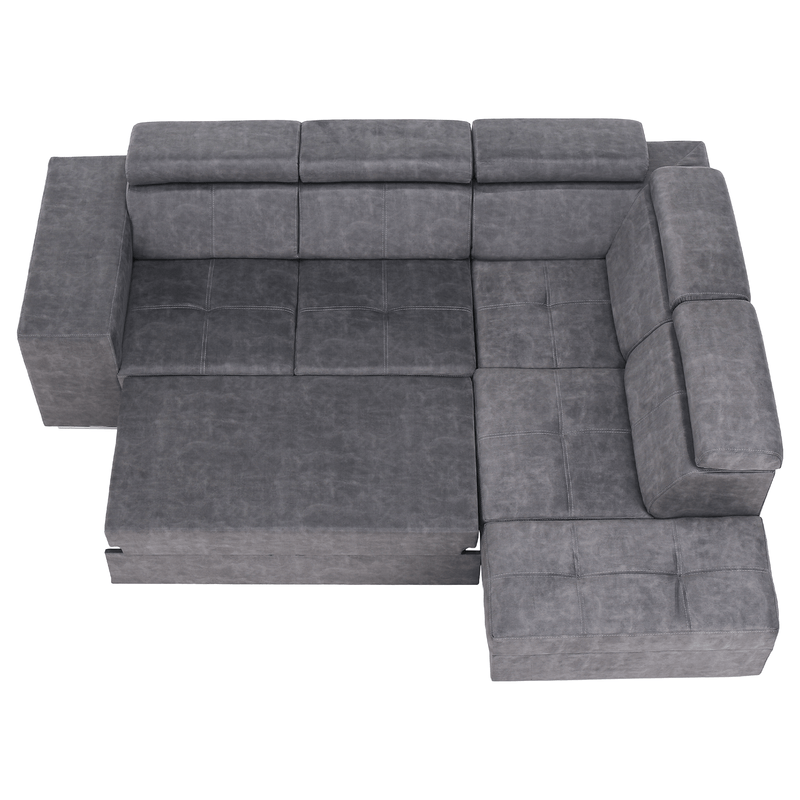 Casa si Gradina - Mobilier - Canapele si coltare - Coltare - Set canapea, gri, pe dreapta, MALAGA - Infinity.ro
