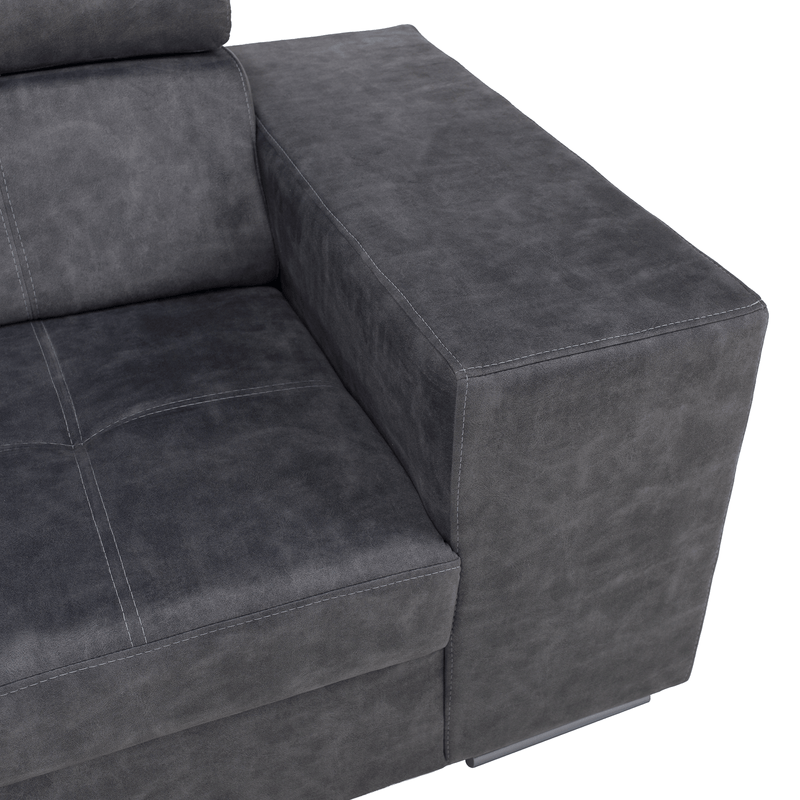 Casa si Gradina - Mobilier - Canapele si coltare - Coltare - Set canapea, gri, pe stanga, MALAGA - Infinity.ro