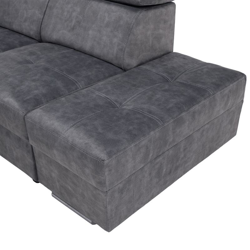 Casa si Gradina - Mobilier - Canapele si coltare - Coltare - Set canapea, gri, pe dreapta, MALAGA - Infinity.ro