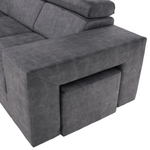 Casa si Gradina - Mobilier - Canapele si coltare - Coltare - Set canapea, gri, pe stanga, MALAGA - Infinity.ro