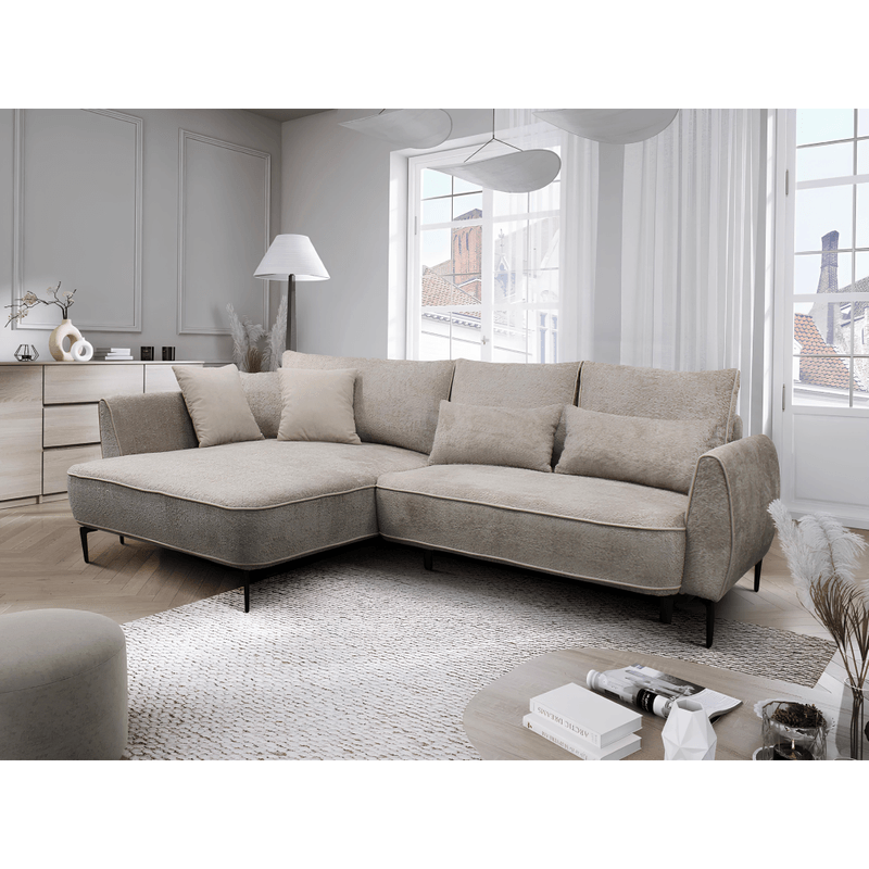 Casa si Gradina - Mobilier - Canapele si coltare - Coltare - Set canapea, gri-bej Taupe, pe stanga, MURIEL ROH - Infinity.ro