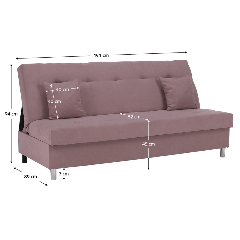Casa si Gradina - Mobilier - Canapele si coltare - Canapele - Canapea extensibila, roz, ALADA - Infinity.ro