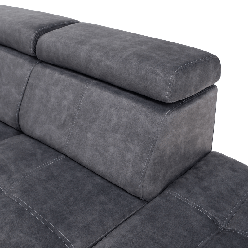 Casa si Gradina - Mobilier - Canapele si coltare - Coltare - Set canapea, gri, pe dreapta, MALAGA - Infinity.ro