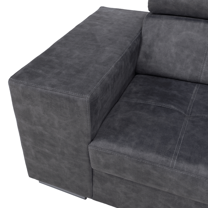 Casa si Gradina - Mobilier - Canapele si coltare - Coltare - Set canapea, gri, pe dreapta, MALAGA - Infinity.ro