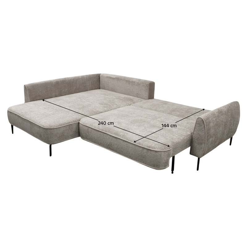 Casa si Gradina - Mobilier - Canapele si coltare - Coltare - Set canapea, gri-bej Taupe, pe stanga, MURIEL ROH - Infinity.ro