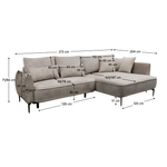 Casa si Gradina - Mobilier - Canapele si coltare - Coltare - Set canapea, gri-bej Taupe, pe dreapta, MURIEL ROH - Infinity.ro