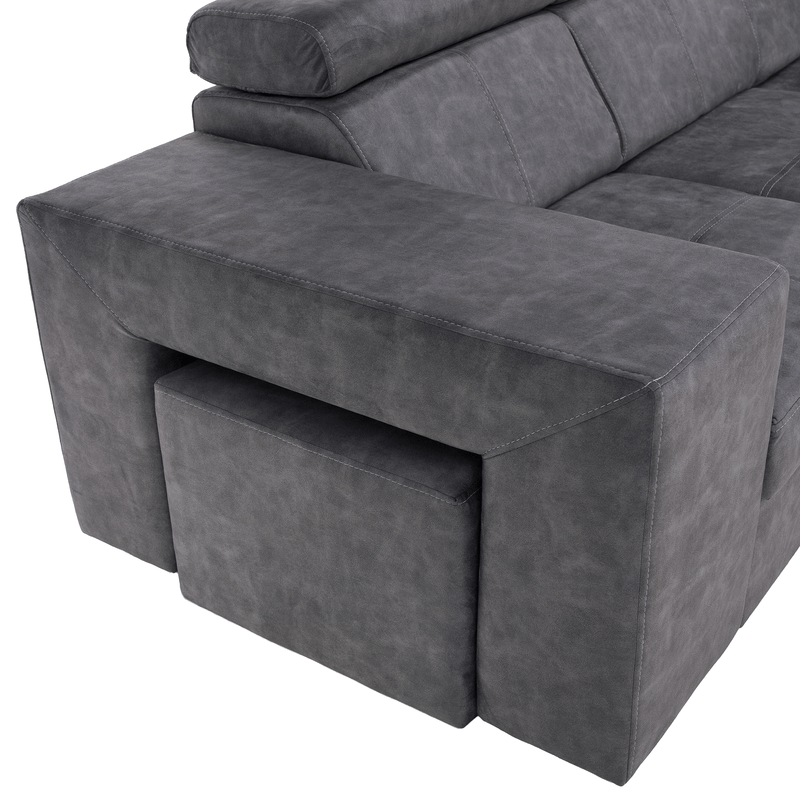 Casa si Gradina - Mobilier - Canapele si coltare - Coltare - Set canapea, gri, pe dreapta, MALAGA - Infinity.ro