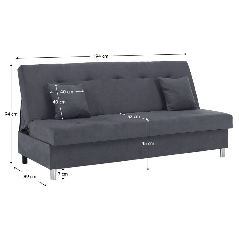 Casa si Gradina - Mobilier - Canapele si coltare - Canapele - Canapea extensibila, gri, ALADA - Infinity.ro