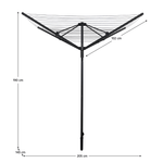Market - Spalare si intretinere rufe - Uscatoare de rufe si accesorii - Uscator de haine de gradina, negru, 45 m, ROTARY NEW TYP 3 - Infinity.ro