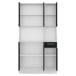 Casa si Gradina - Mobilier - Comode si corpuri - Corpuri bucatarie - Dulap de bucatarie cu sase usi, alb/negru, PELION NEW - Infinity.ro