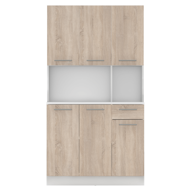 Casa si Gradina - Mobilier - Comode si corpuri - Corpuri bucatarie - Dulap de bucatarie cu sase usi, alb/stejar sonoma, PELION NEW - Infinity.ro