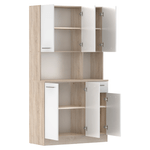 Casa si Gradina - Mobilier - Comode si corpuri - Corpuri bucatarie - Dulap de bucatarie cu sase usi, stejar sonoma/alb, PELION NEW - Infinity.ro
