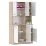 Casa si Gradina - Mobilier - Comode si corpuri - Corpuri bucatarie - Dulap de bucatarie cu sase usi, stejar sonoma/alb, PELION NEW - Infinity.ro