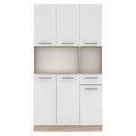 Casa si Gradina - Mobilier - Comode si corpuri - Corpuri bucatarie - Dulap de bucatarie cu sase usi, stejar sonoma/alb, PELION NEW - Infinity.ro