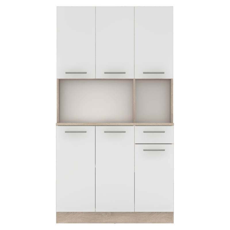 Casa si Gradina - Mobilier - Comode si corpuri - Corpuri bucatarie - Dulap de bucatarie cu sase usi, stejar sonoma/alb, PELION NEW - Infinity.ro