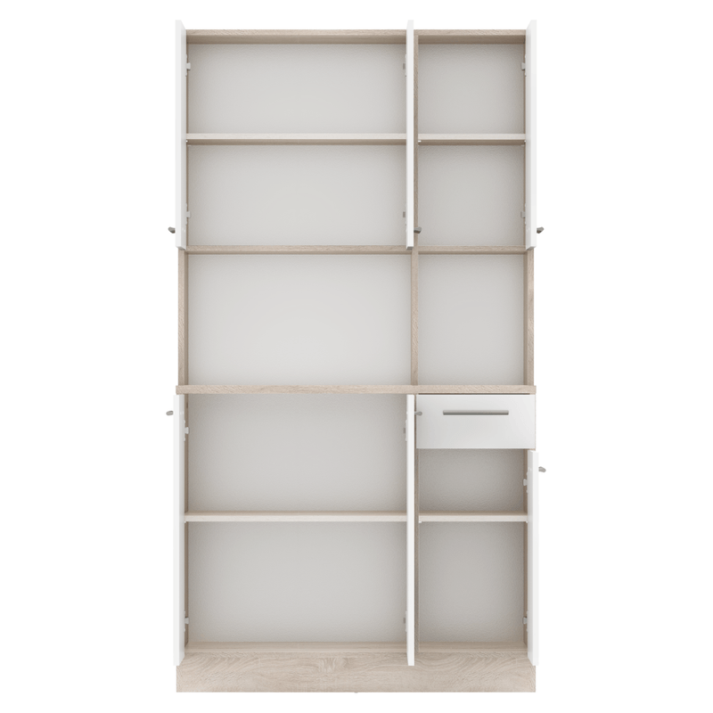 Casa si Gradina - Mobilier - Comode si corpuri - Corpuri bucatarie - Dulap de bucatarie cu sase usi, stejar sonoma/alb, PELION NEW - Infinity.ro