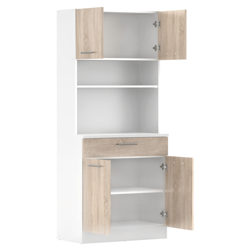 Casa si Gradina - Mobilier - Comode si corpuri - Corpuri bucatarie - Dulap de bucatarie cu patru usi, stejar alb/sonoma, DOMIS NEW - Infinity.ro