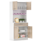 Casa si Gradina - Mobilier - Comode si corpuri - Corpuri bucatarie - Dulap de bucatarie cu patru usi, stejar alb/sonoma, DOMIS NEW - Infinity.ro