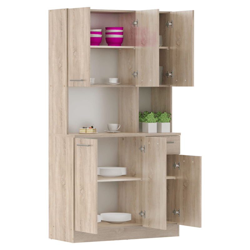 Casa si Gradina - Mobilier - Comode si corpuri - Corpuri bucatarie - Dulap de bucatarie cu sase usi, stejar sonoma, PELION NEW - Infinity.ro